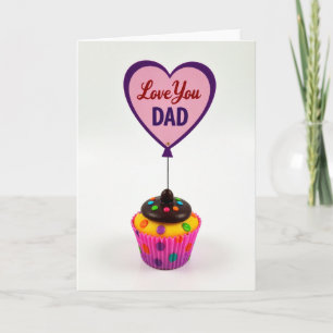 Liebe Papa Cupcake Grußkarte Karte