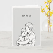Liebe Papa Einfache Umarmung Karte (Gelbe Blume)