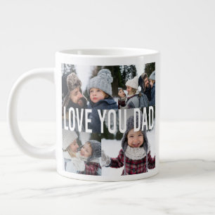Liebe Papa Foto-Collage zum Vatertag Jumbo-Tasse