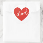 Liebe Papa, glücklicher Vater Runder Aufkleber (Tasche)