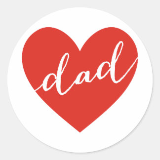 Liebe Papa, glücklicher Vater Runder Aufkleber