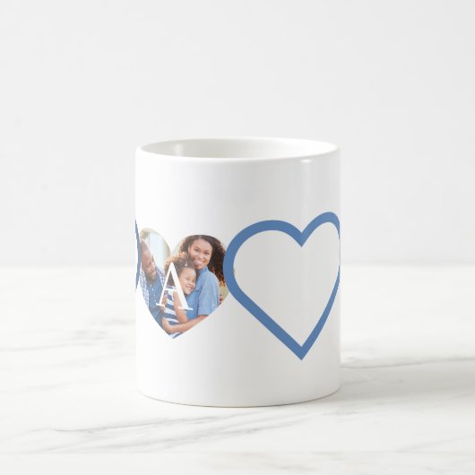 Liebe Papa Großvater Fotos Collage Kaffeetasse (Mittel)