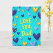 Liebe Papa Herzliches Karte (Gelbe Blume)