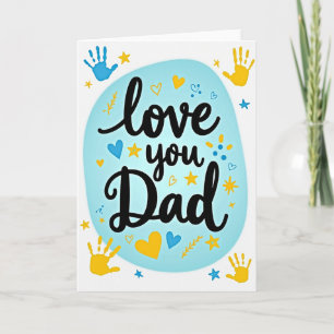 Liebe Papa Himmelblau Kunstkarte Karte