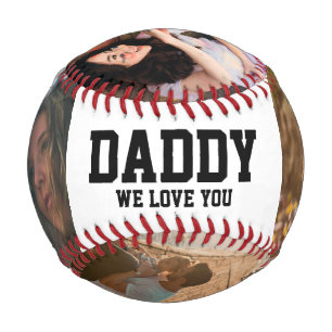 Liebe Papa je 5 Fotos Gitter Collage Vater Tag Baseball