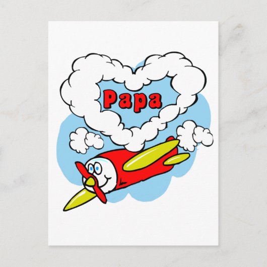 Liebe Papa Kids Flugzeug Postkarte (Vorderseite)