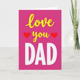Liebe Papa Rosa Herz Karte