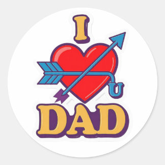 Liebe Papa  Runder Aufkleber