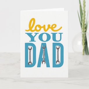 Liebe Papa Schraubenschlüssel Kunstkarte Karte
