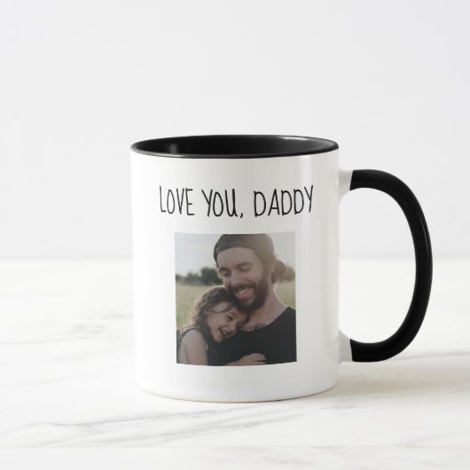 Liebe, Papa, Tasse zum Foto des Vaters (Rechts)