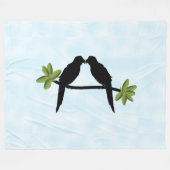 Liebe Papagei Fleecedecke (Vorderseite (Horizontal))