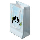 Liebe Papagei Kleine Geschenktüte (Vorderseite Schrägansicht)