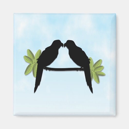 Liebe Papagei Magnet (Vorne)