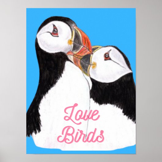 Liebe Papageientaucher Poster (Vorne)