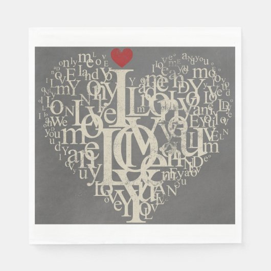 Liebe Paper Napkin Serviette (Vorderseite)