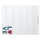 LIEBE Papier-Schreibgeschirr Notizblock (Vorderseite)