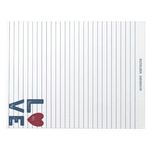 LIEBE Papier-Schreibgeschirr Notizblock (Vorderseite)