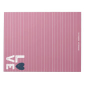 LIEBE Papier-Schreibtisch mit grafischer Linke Notizblock (Vorderseite)