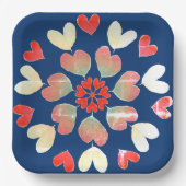 Liebe-Papierplatte Pappteller (Vorderseite)