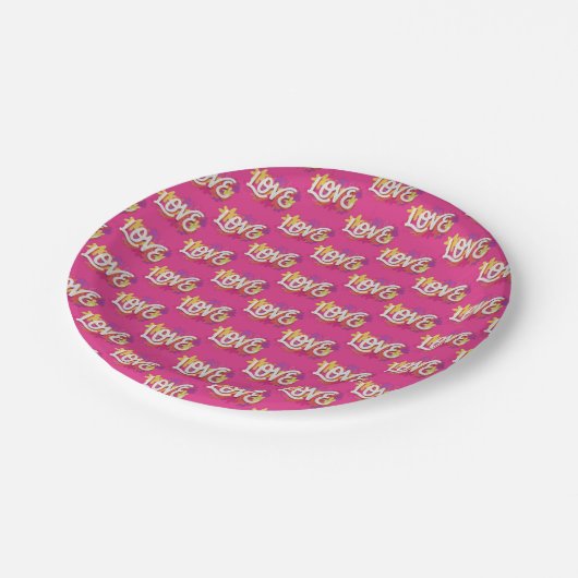 LIEBE PAPPTELLER (Schrägansicht)