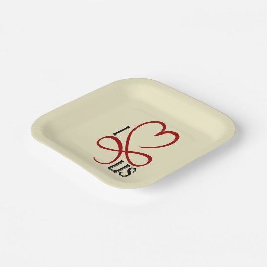 Liebe Pappteller (Gewinkelt)