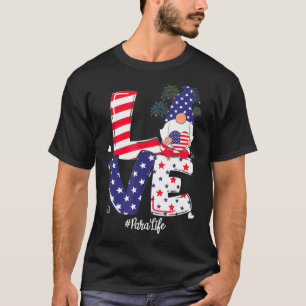 Liebe Para Life 4. Juli niedlich Gnome Nurses Hosp T-Shirt