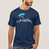 Liebe Paragliding T-Shirt Heartbeat Paraglider Ges (Vorderseite)