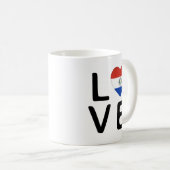 Liebe - Paraguay-Flagge Kaffeetasse (VorderseiteRechts)
