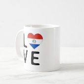 Liebe - Paraguay-Flagge Kaffeetasse (Vorderseite Links)