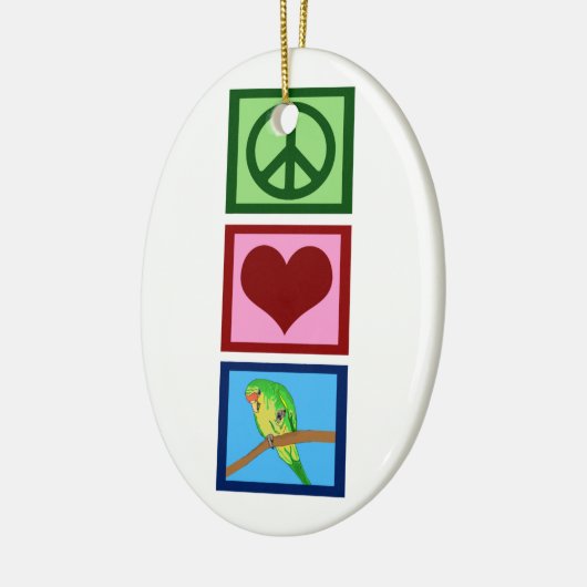 Liebe Parakeets Keramik Ornament (Links)