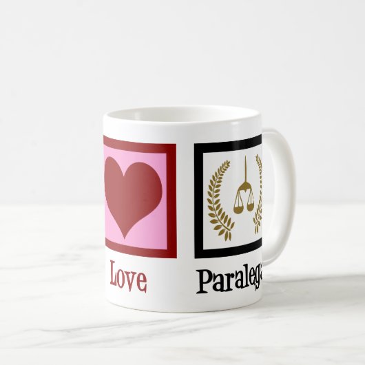 Liebe Paralegal Kaffeetasse (VorderseiteRechts)