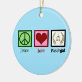 Liebe Paralegal Keramik Ornament (Links)