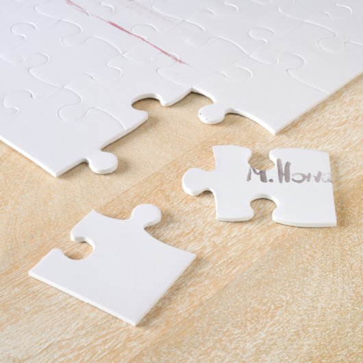 Liebe Pärchen Roter Schirm Romantiker Kuss Puzzle (Seite)