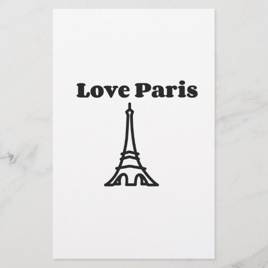 Liebe Paris Briefpapier (Vorderseite)