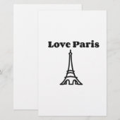 Liebe Paris Briefpapier (Vorne/Hinten)