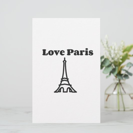 Liebe Paris Briefpapier (Stehend Vorderseite)