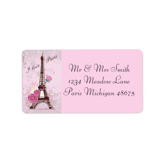 Liebe Paris der Adressen-Labels/I Adressaufkleber