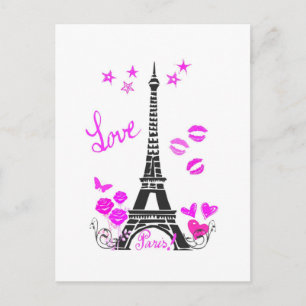 Liebe PARIS EIFFEL TOWER DRUCKEN Postkarte