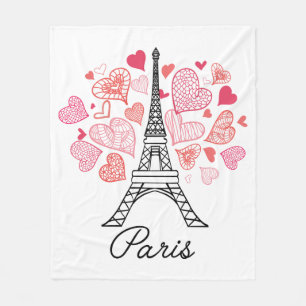 Liebe Paris, Frankreich Fleecedecke