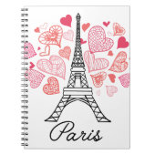 Liebe Paris, Frankreich Notizblock (Vorderseite)