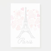 Liebe Paris, Frankreich Post-it Klebezettel (Vorderseite)