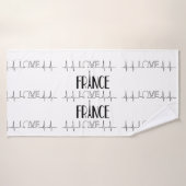 Liebe Paris Frankreich Schwarz-weiß Bath Mat Badehandtuch (Badehandtuch)