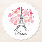 Liebe Paris, Frankreich Untersetzer (Vorderseite)
