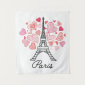 Liebe Paris, Frankreich Wandteppich (Vorderseite)