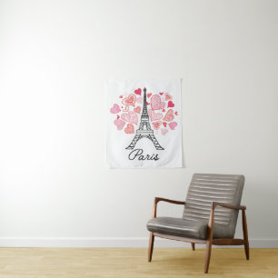 Liebe Paris, Frankreich Wandteppich