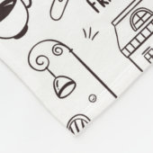 Liebe Paris Französische Ikonen Fleecedecke (Ecke)