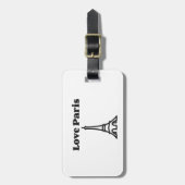 Liebe Paris Gepäckanhänger (Vorderseite vertikal)