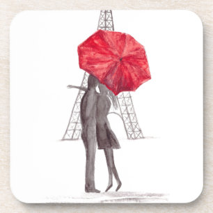 Liebe Paris Getränkeuntersetzer