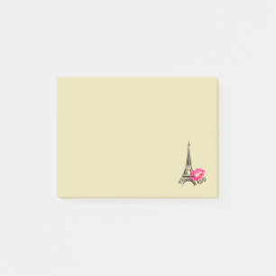 Liebe Paris mit der Illustration des Eiffelturms Post-it Klebezettel