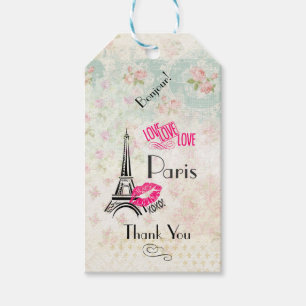 Liebe Paris mit Eiffelturm Danke Geschenkanhänger